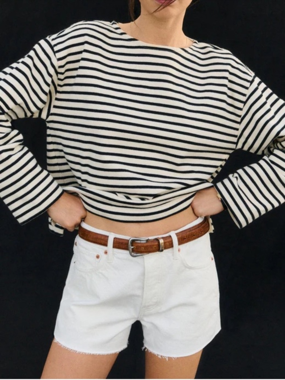 Buck Mason Mariner Jersey Breton Striped Top - Size Medium